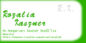 rozalia kaszner business card